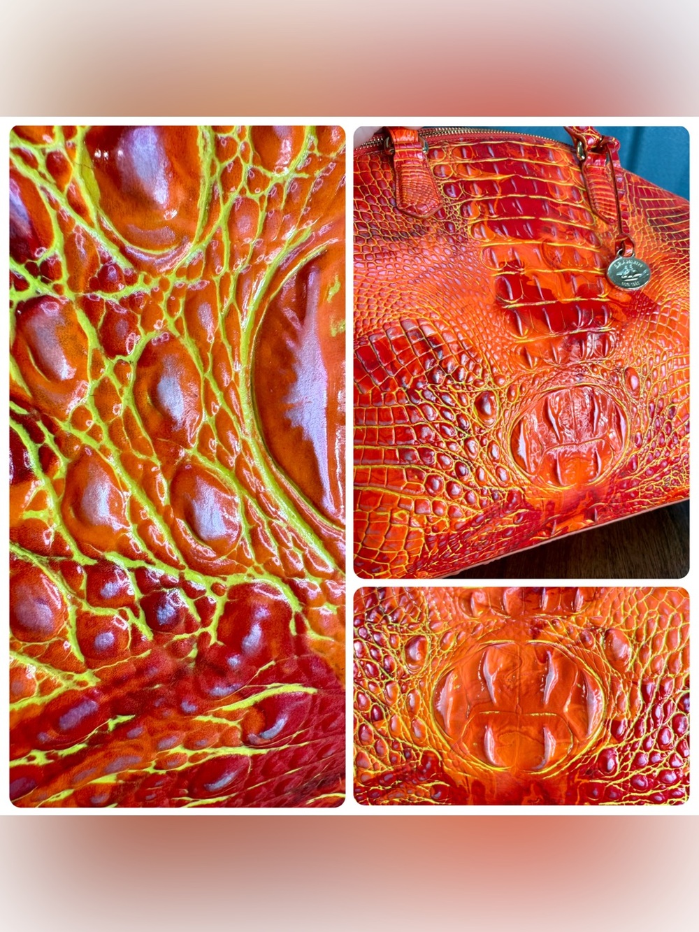 **SOLD**Brahmin EUC Lrg Duxbury - Spicy Orange - FRONT EYE - Like New - Picture 9 of 16